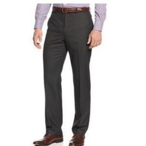 Calvin Klein Dress Pants Charcoal Flat Front